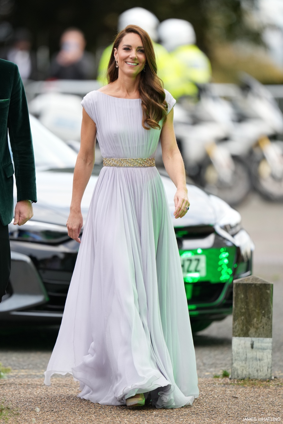 Smiling Kate at the Earthshot Awards, in the same lilac gown