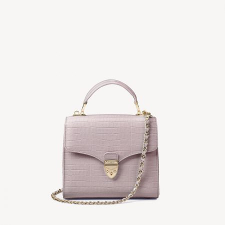 Aspinal of London Mayfair Midi Bag in Lilac