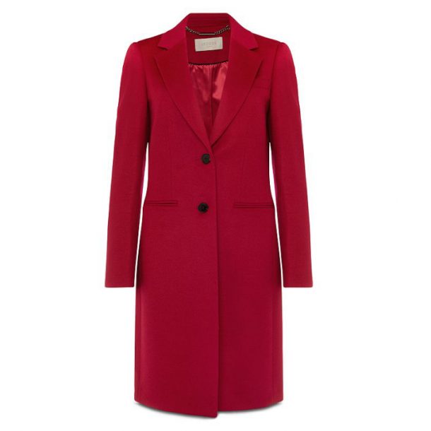 princess coat, red wool coat, dress coat, long warm coat, designer