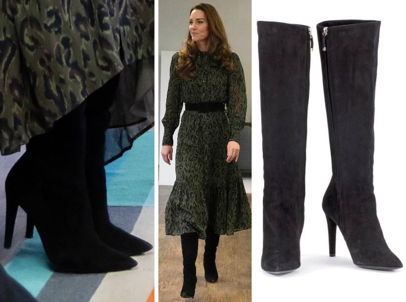 Kate Middleton wears green leopard print dress for Nuneaton visit