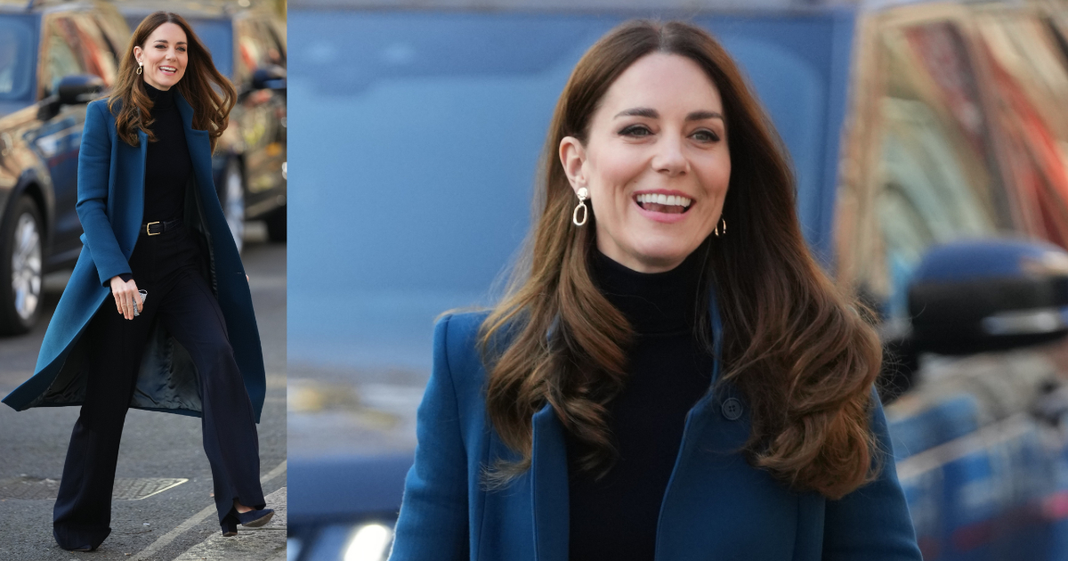 kate middleton blue outfit foundling museum