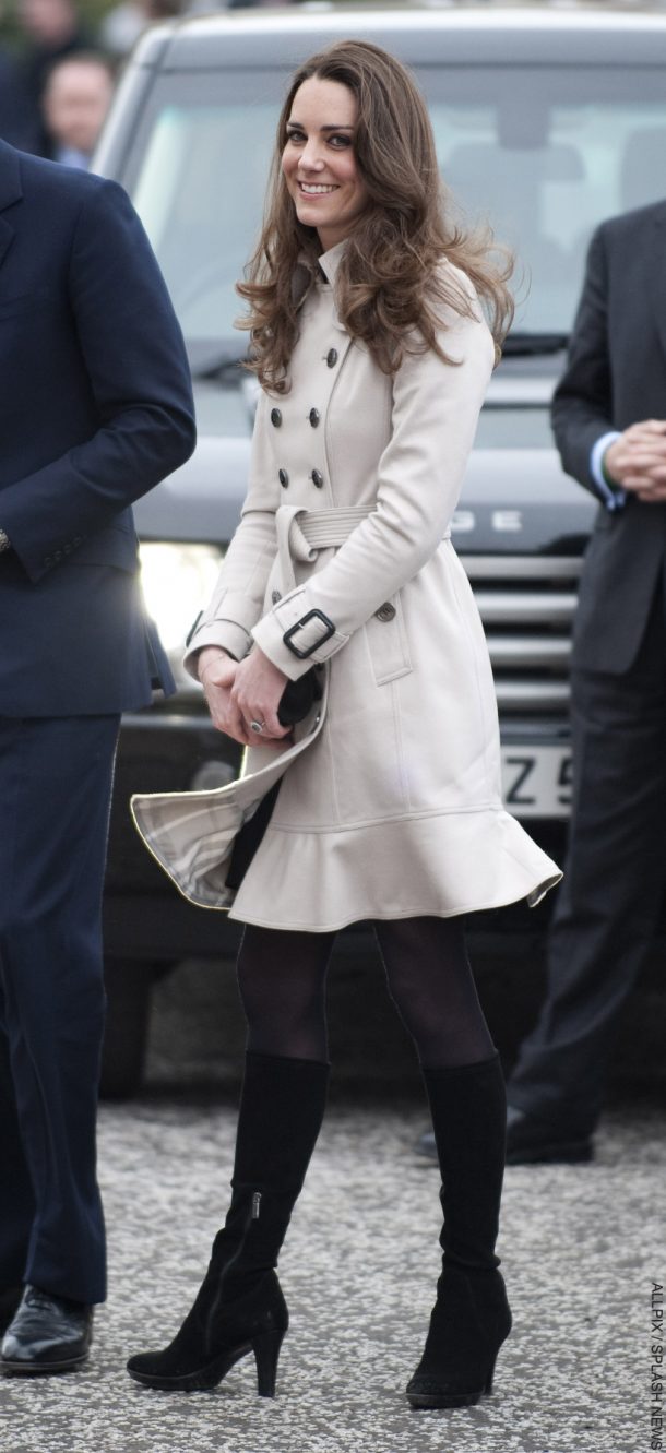 Kate Middleton wearing Aquatalia Rhumba Boots in Black Suede