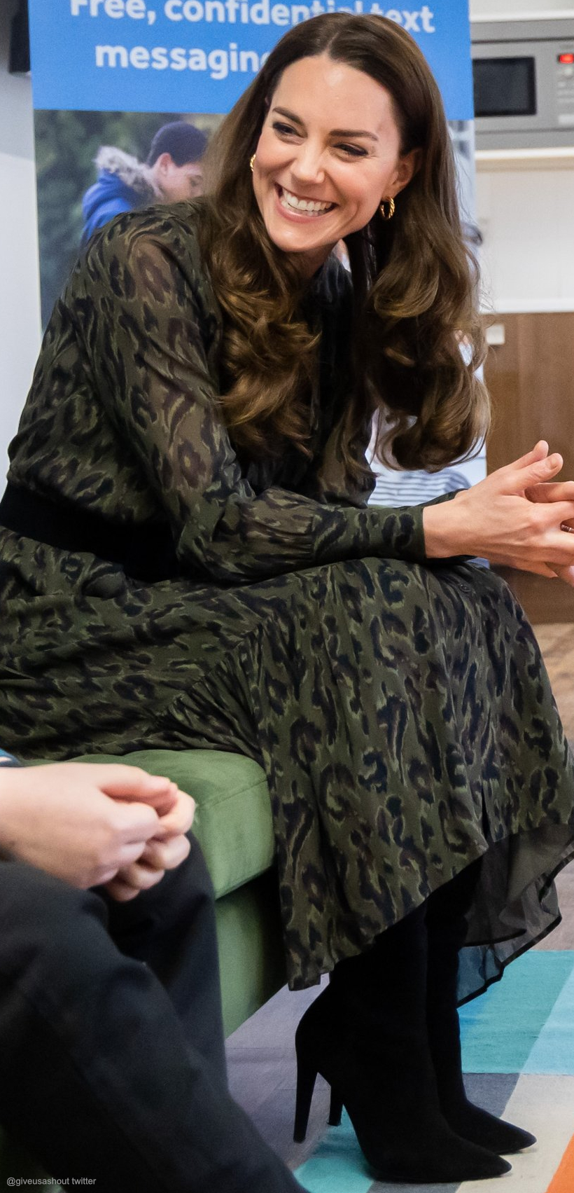 Kate Middleton's Green Leopard Print Dress by Derek Lam