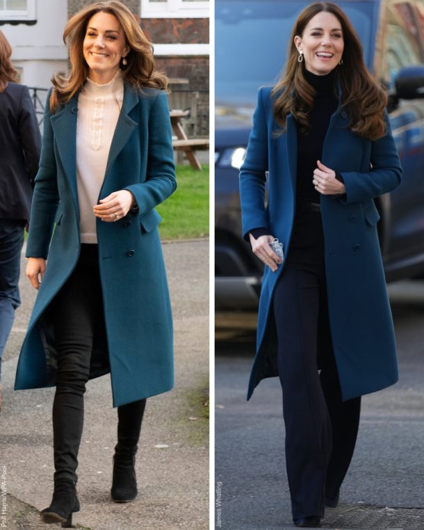 Kate Middleton visits the Foundling Museum wearing blue outfit
