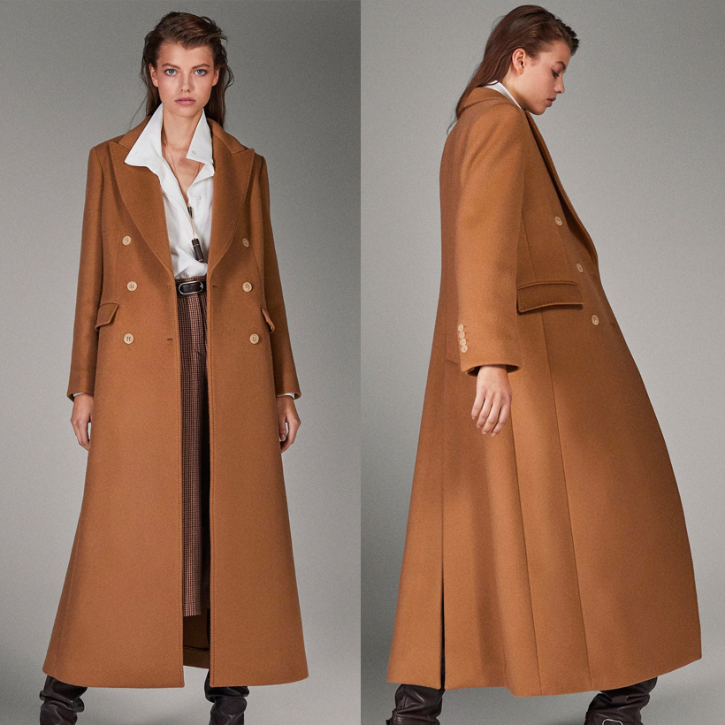 Massimo dutti cheap camel wool coat