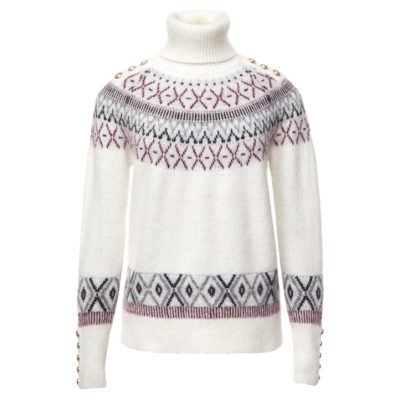 Kate Middleton's Fair Isle Cream Roll-Neck Sweater by Holland Cooper