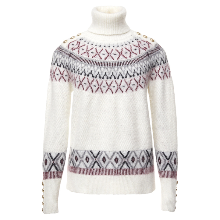 Holland Cooper Fair Isle Knit Sweater in Cream