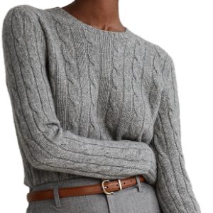 Kate Middleton's grey funnel neck sweater by Ralph Lauren