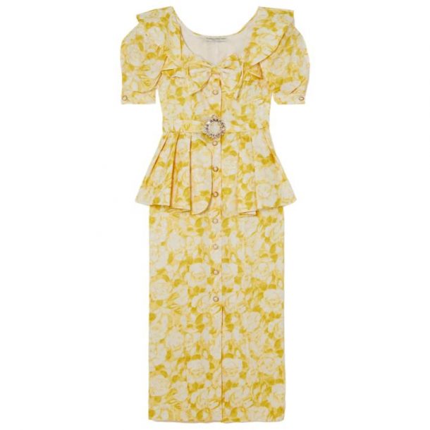 Kate Middleton's Yellow Floral Dress in The Bahamas by Alessandra Rich