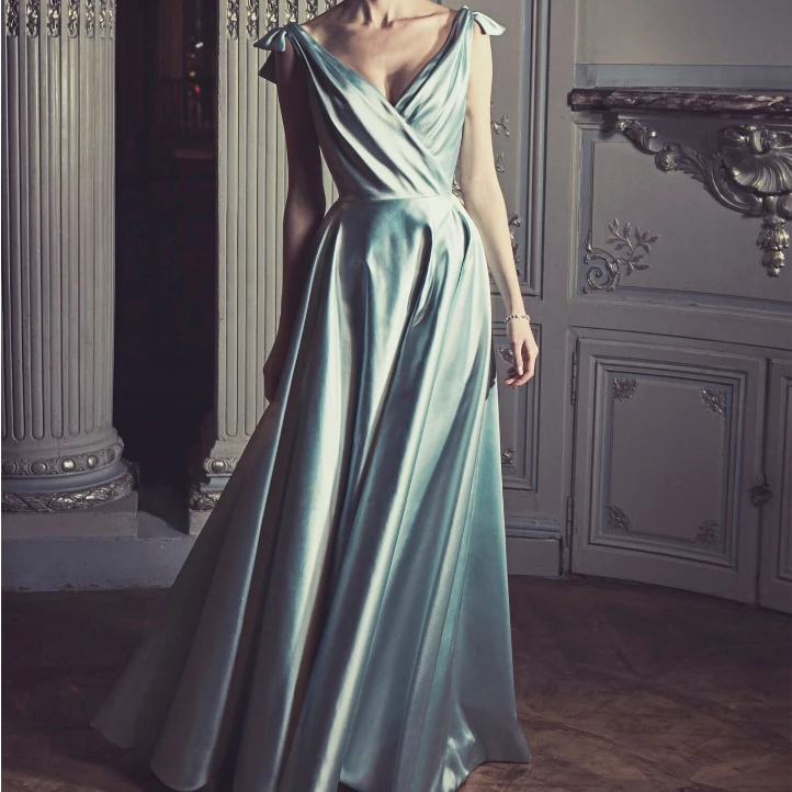Plus Size Long Sleeve Satin Gown by Cinderella Divine 7475C | Satin wrap  dress, Satin dresses, Cinderella divine