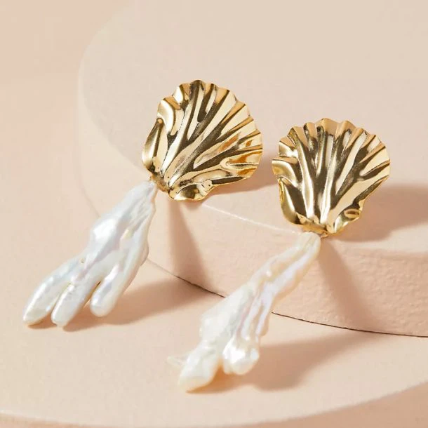 Blue Lapis Golden Shell Earrings – Deara Fashion Accessories