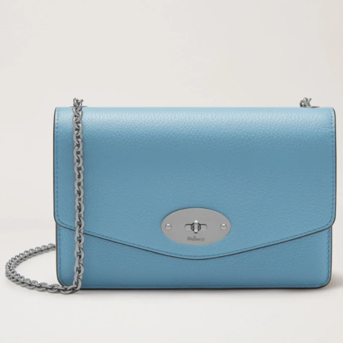 Mulberry Harlow Satchel in Cloud Blue​ - Kate Middleton Bags