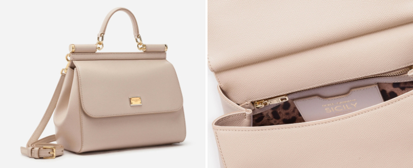 The Dolce & Gabbana Sicily bag - external and internal