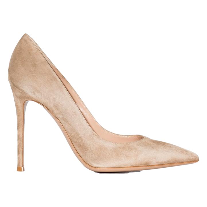 Gianvito Rossi 105 Pumps in Bisque Suede