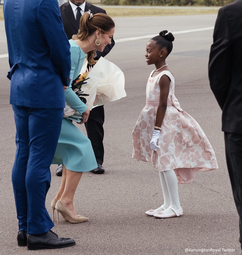 Kate Middleton's Aquamarine/Blue Dress in the Bahamas is by Emilia