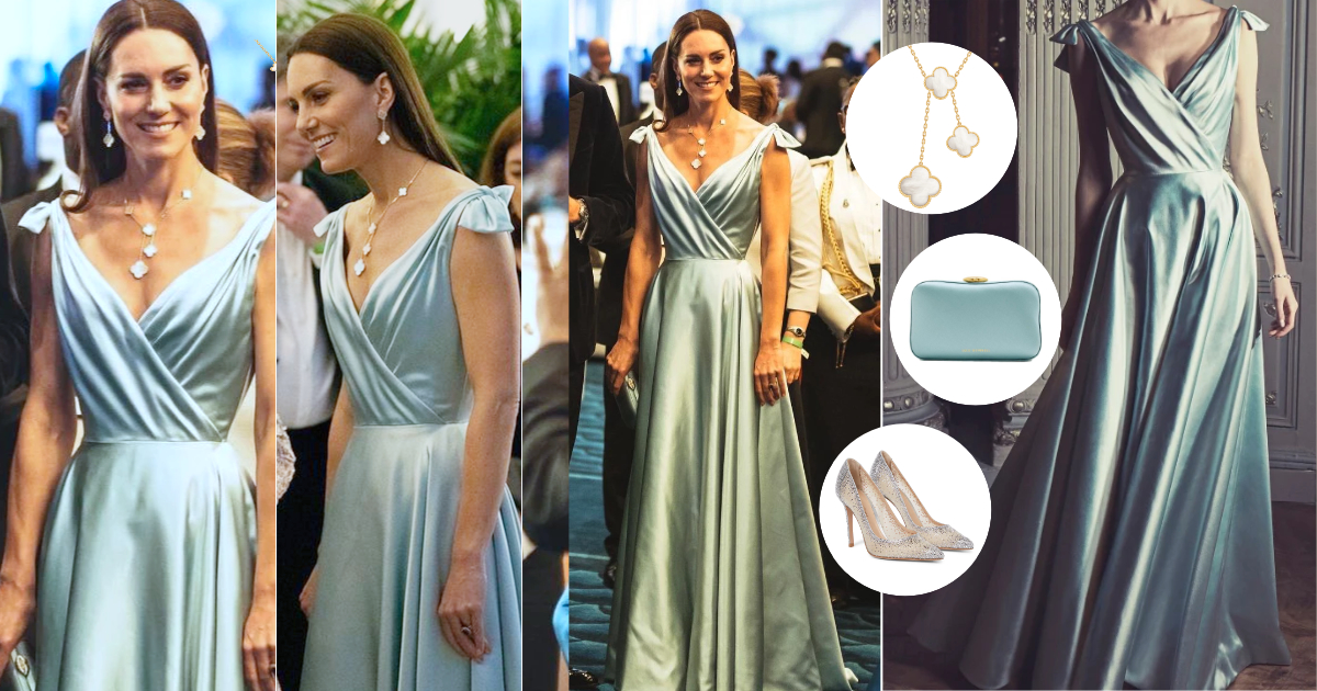 Kate Middleton Re-Wears an Emerald Jenny Packham Gown to the Royal Variety  Show | Vogue