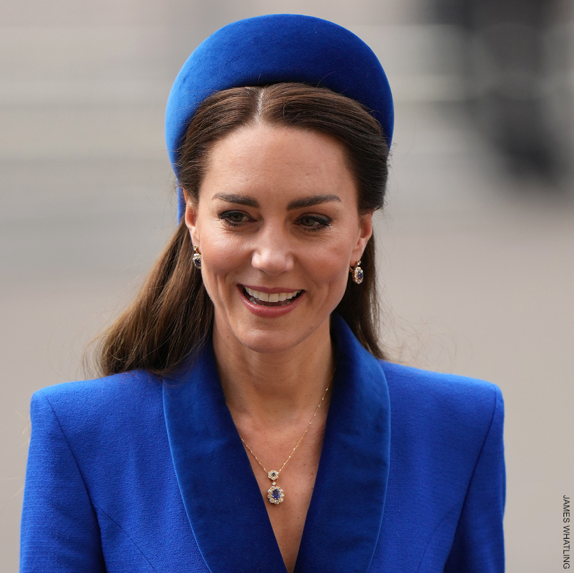 Princess Kate looks regal in the vivid blue hue 
