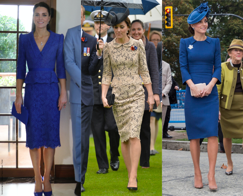 Kate middleton shop blue lace dress