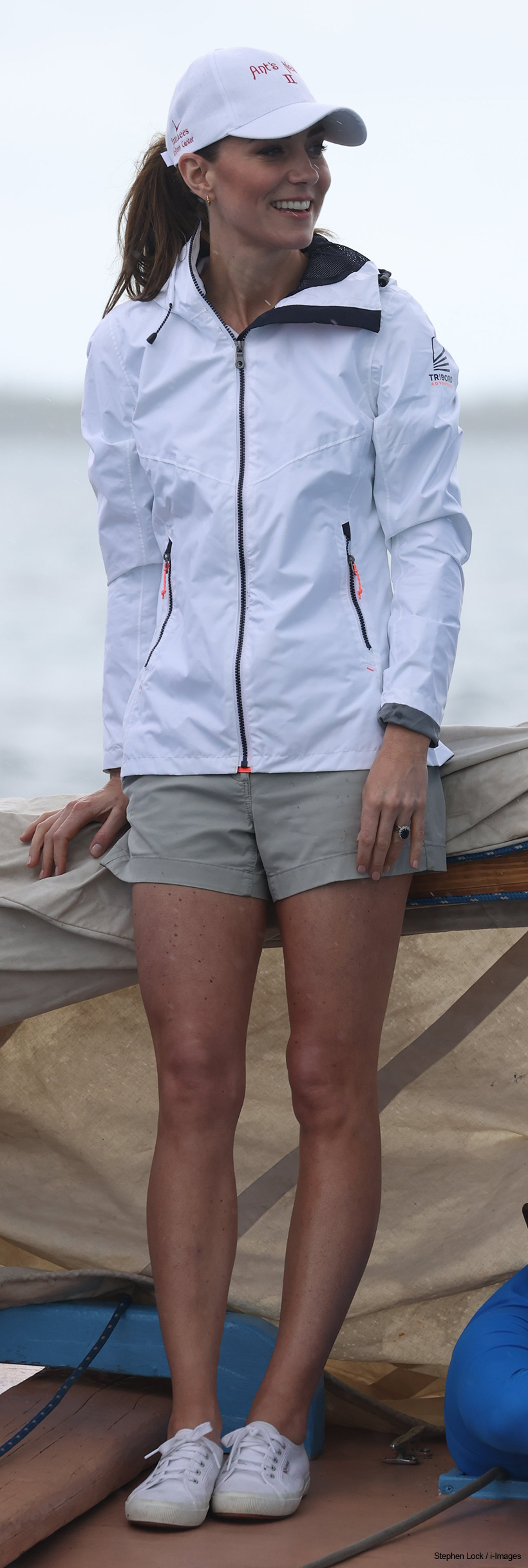 Kate dons shorts & sporty attire for Regatta Race