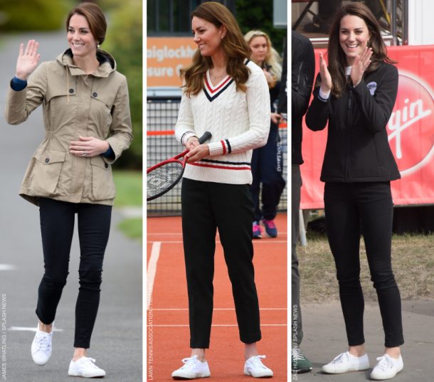 Kate Middleton wears Superga Cotu Canvas Sneakers/Plimsolls in white ...