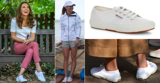 Kate Middletons Superga Sneakers White Canvas Cotu Classic 2750