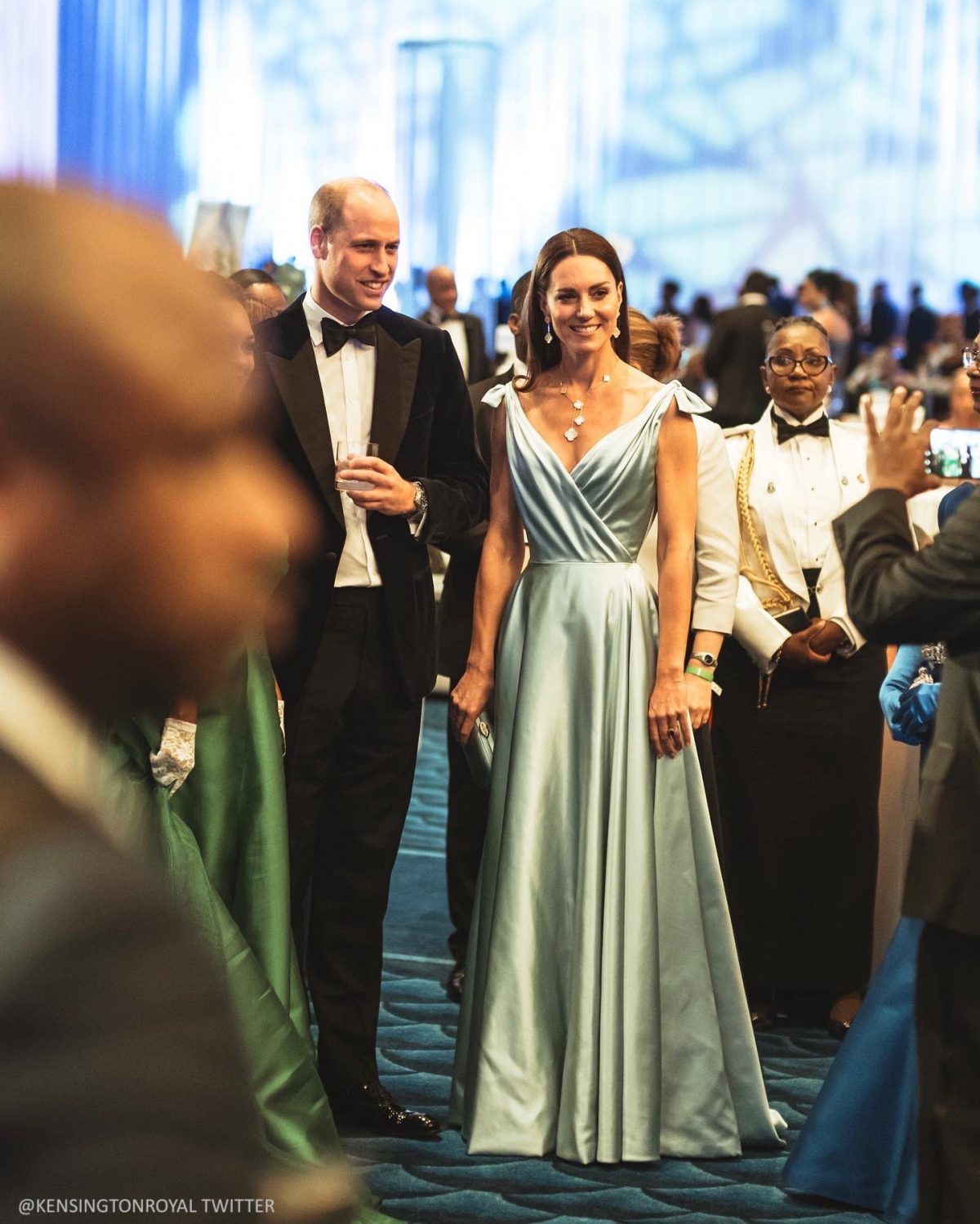 Kate Stuns in Icy Blue Gown At Bahamas