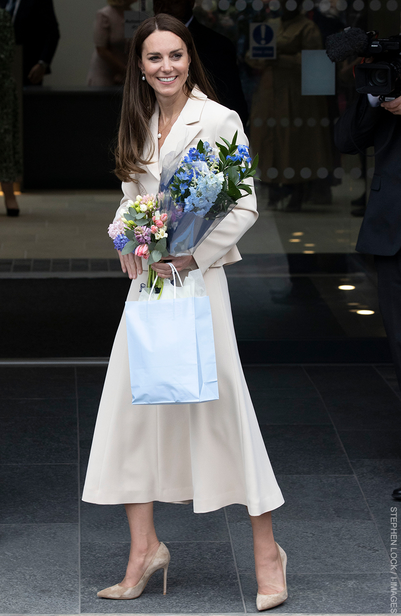 Kate Middleton in cream outfit for joint engagement with Princess Anne