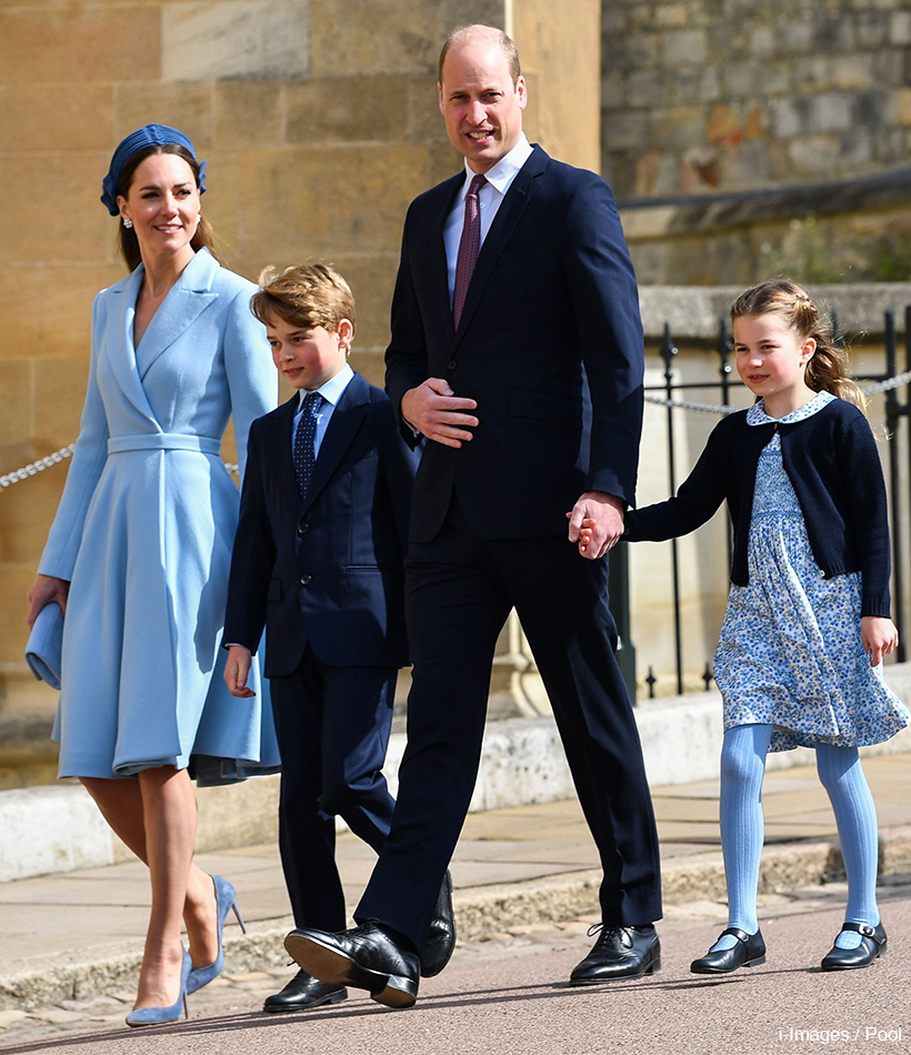 William and Kate with their children in 2022.