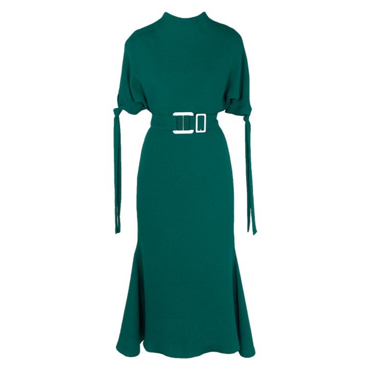 Edeline Lee Pedernal Dress in Malachite Green