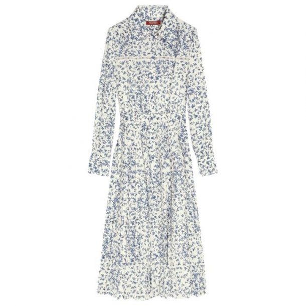 Kate Middleton's Max Mara Studio Zaza Floral Print dress in white/blue