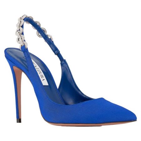 Kate Middleton's Aquazzura Love Link 105 Slingback Pumps in Blue