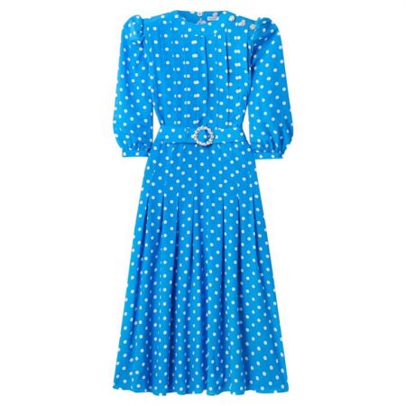 blue polka dot Altuzarra Aimee Dress 