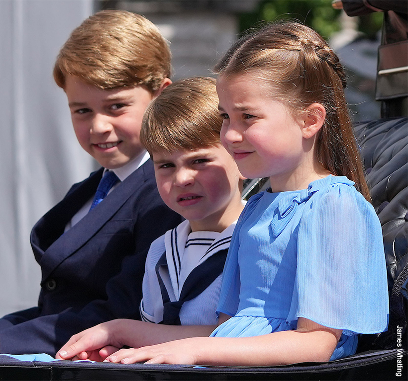 Princes George and Louis with their sister Princess Charlotte. 