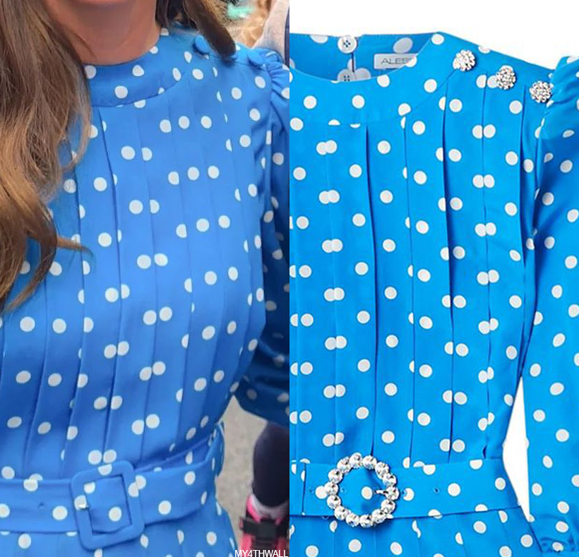 Kate Middleton in blue polka dot dress by Alessandra Rich for Big Lunch