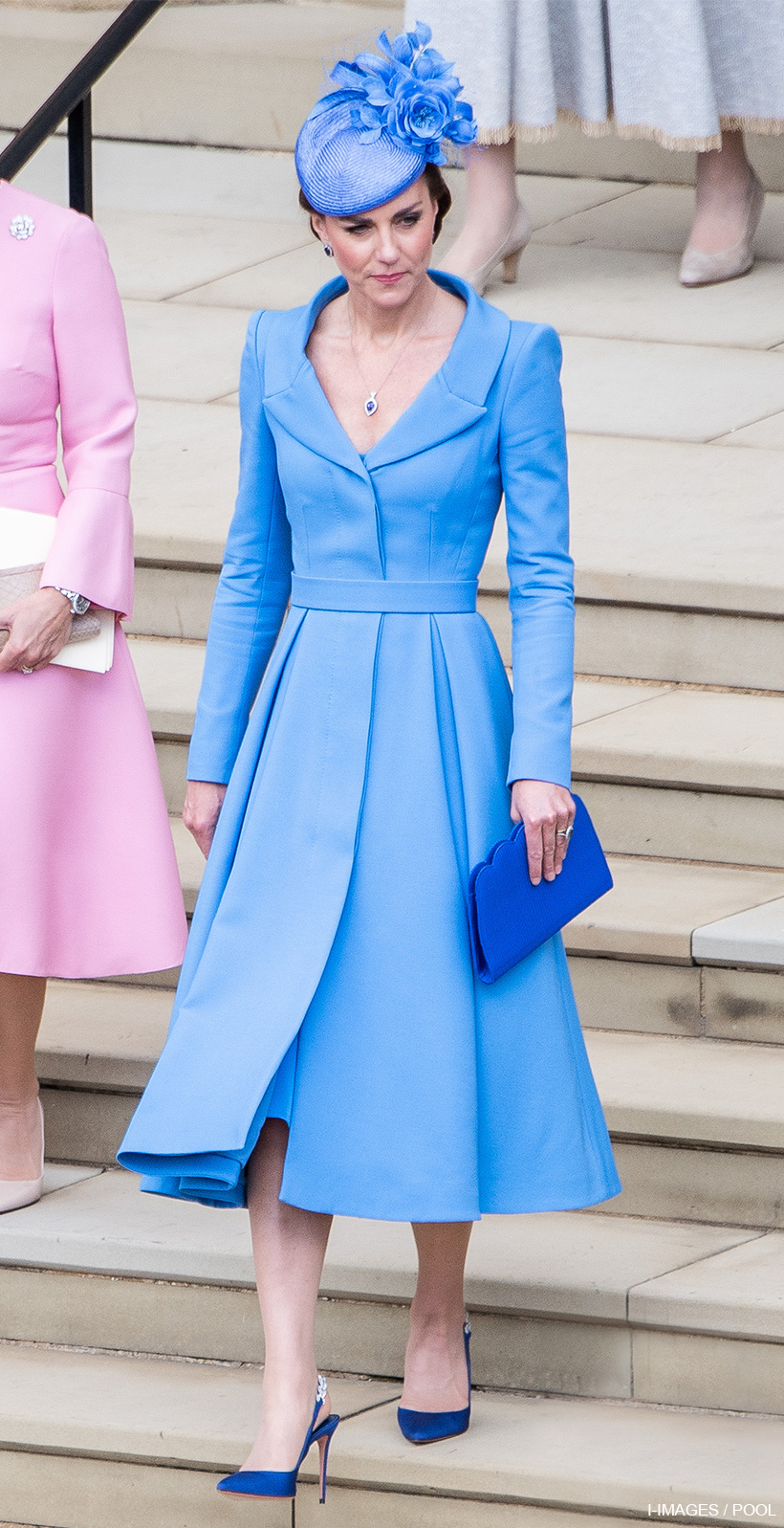 The Princess of Wales at 2022’s Order of the Garter ceremony wearing Aquazzura pumps.  We’re counting the brand as her seventh favourite.