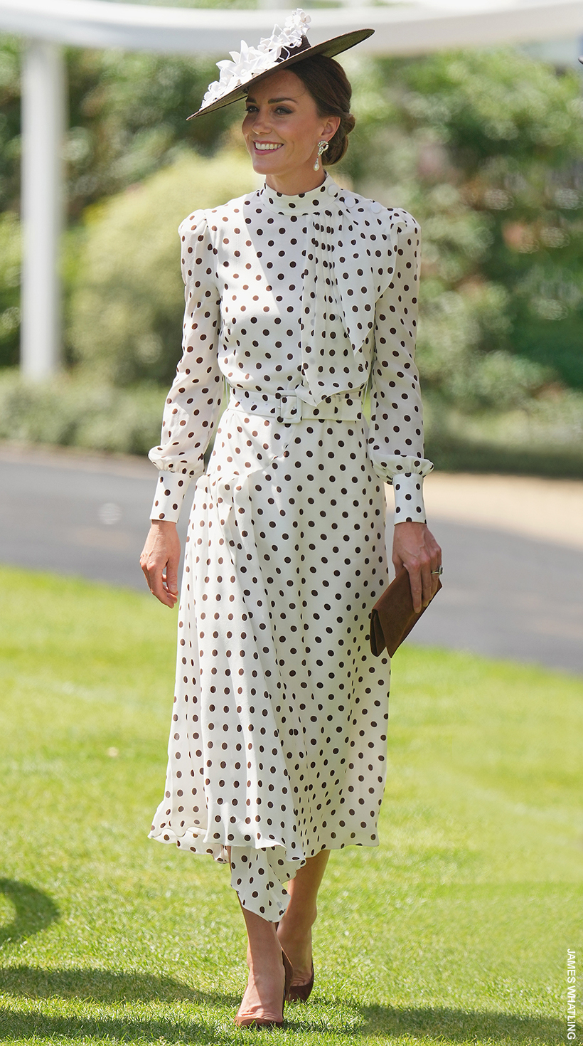 Polka-dot princess! Kate is radiant in Alessandra Rich dress as she arrives  for Garter Day