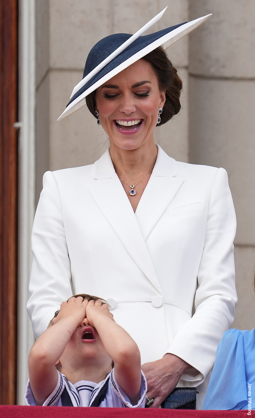 Kate laughs at Prince Louis