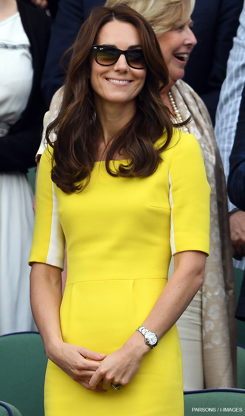 Kate repeats yellow Roksanda dress at Wimbledon