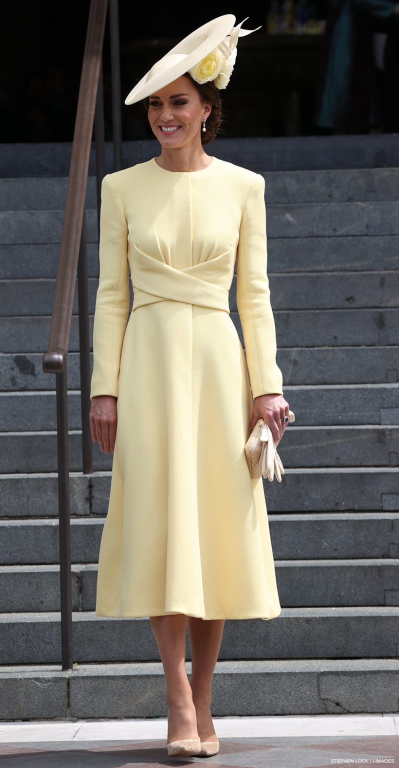 Kate Middleton S Emilia Wickstead Elta Coat Dress In Pastel Yellow