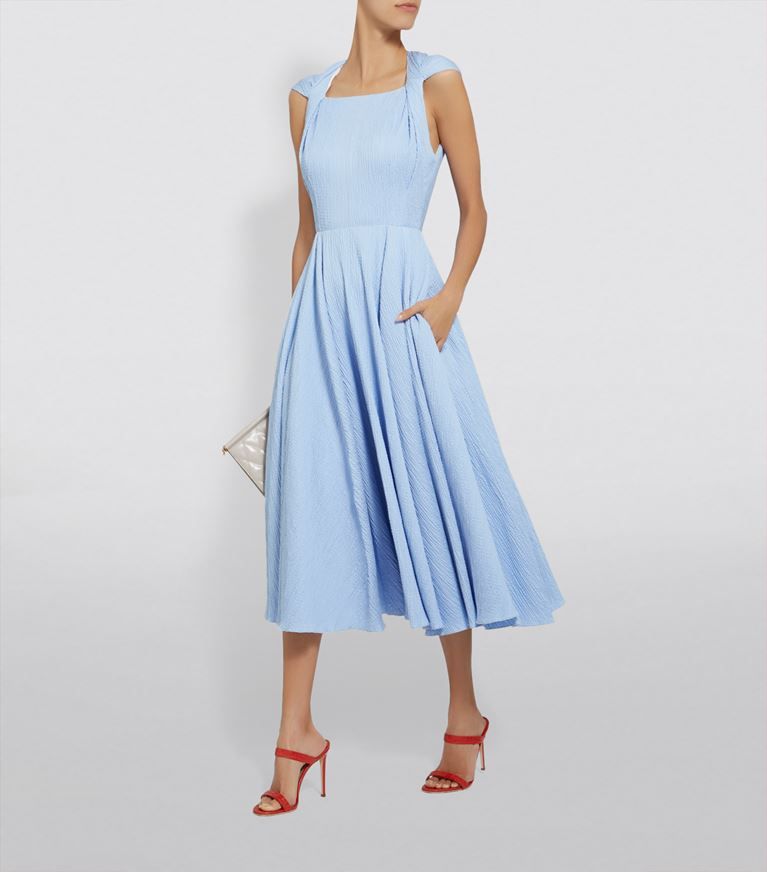 The Emilia Wickstead 'Jordin' dress in pastel blue