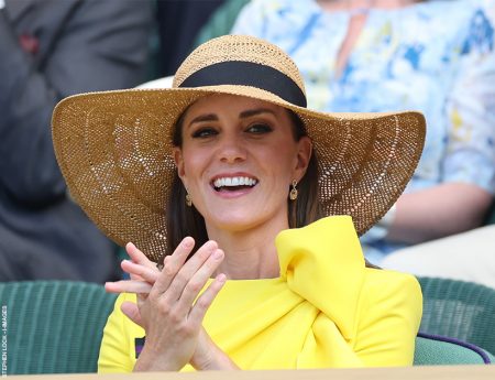 Kate Middleton's Sun Hat - L.K. Bennett Saffron Hat with Black Band