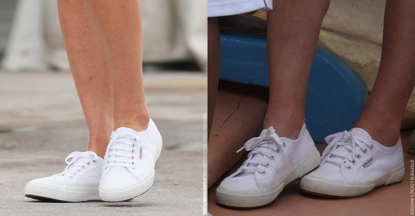 Kate Middleton's Superga Sneakers: White Canvas Cotu Classic 2750