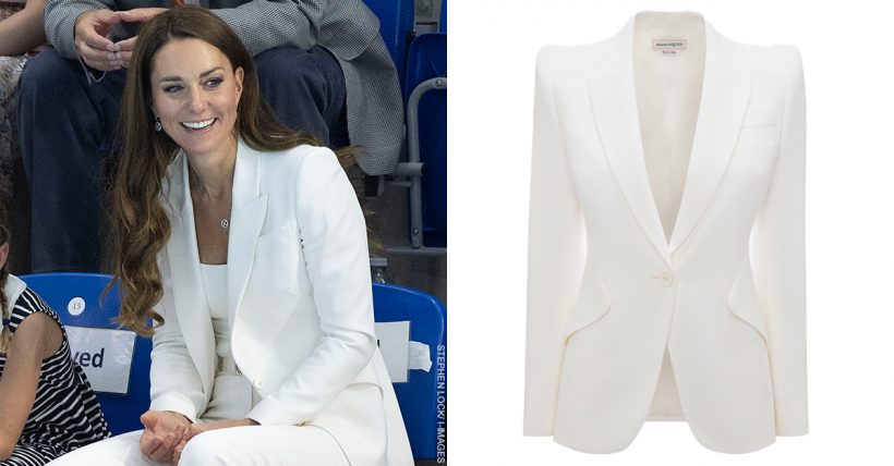 kate middleton white mcqueen blazer