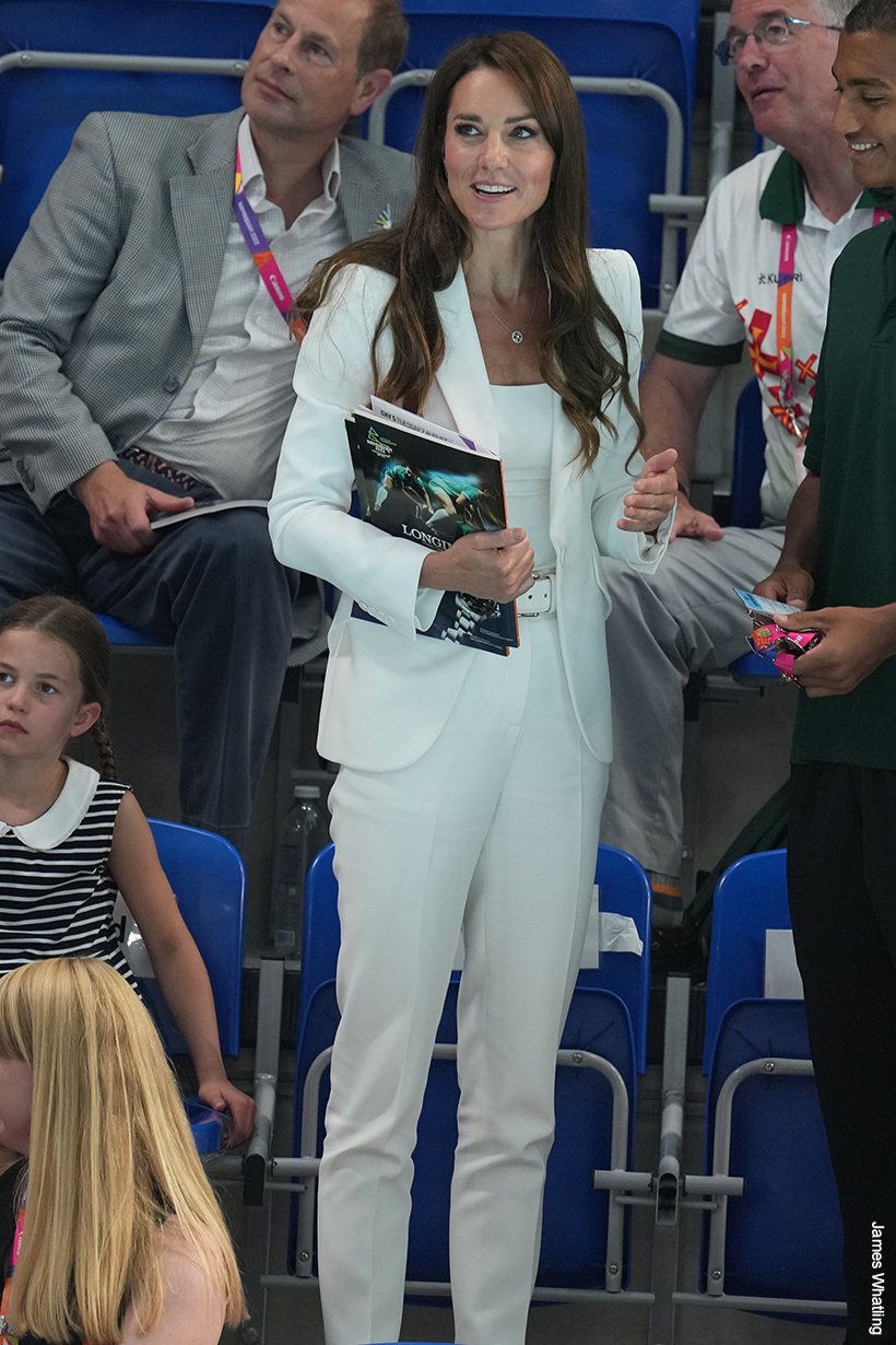 Kate Middleton in Bright Cobalt Blue Blazer at SportsAid workshop