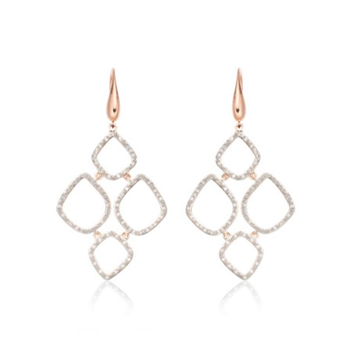 Monica Vinader Riva Diamond Cluster Bib Earrings