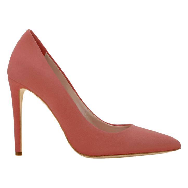 Emmy London Rebecca Court Shoes in Makeup Pink Suede