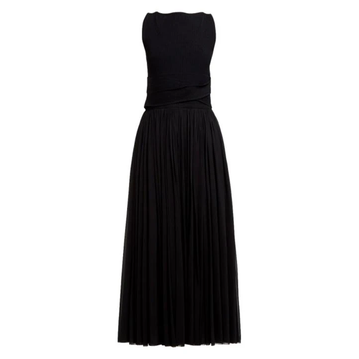 【新品】　Paddington Long Dress black M UK 10/12 (US 6/8) Lovely Vintage 2001 Black Beaded and