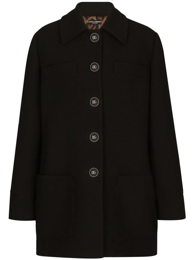 Kate Middleton's Dolce & Gabbana Black Collarless Long Coat