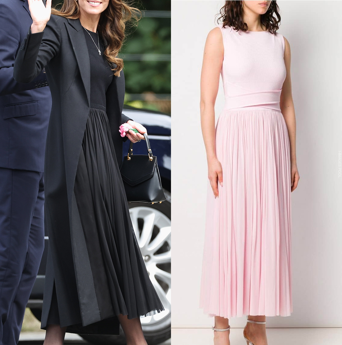 pleated dress