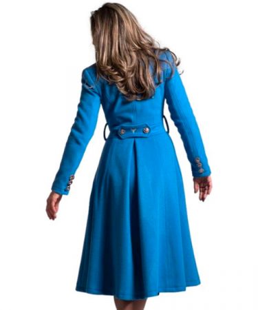Princess Wool Cashmere Dress Coat, Fit and Flare 1950s Style